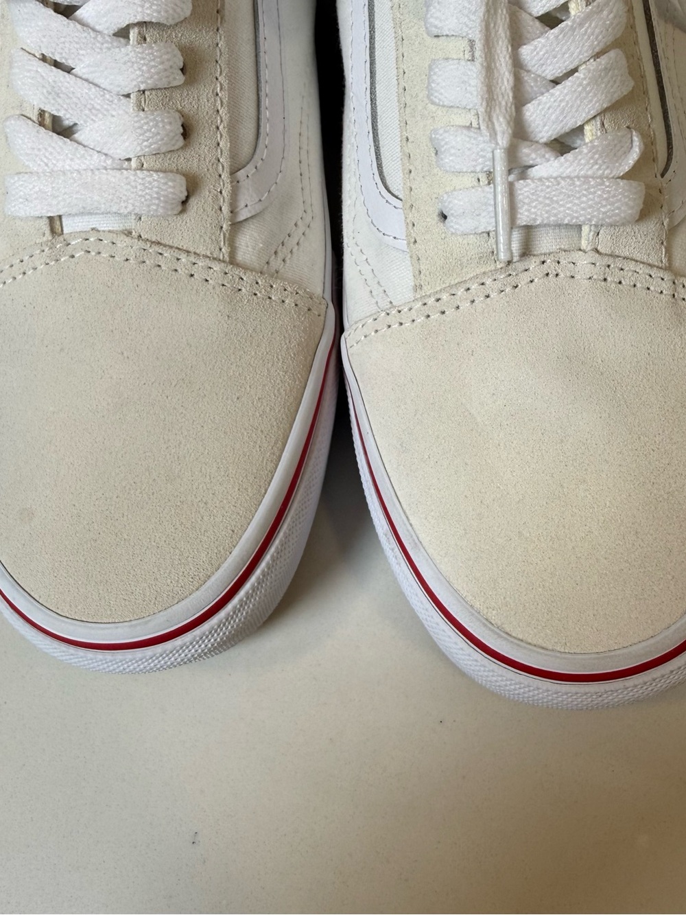 Vans Old Skool Rose Floral Canvas Women's 10.5 Mens 9 Sneakers White cream FLAW - Picture 10 of 14